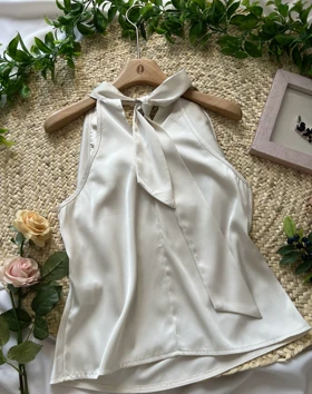 تاپ ساتن ابریشمی✨🤍