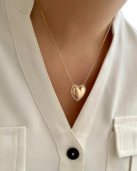 نیم ست قلب دور نگین ژوپینگ