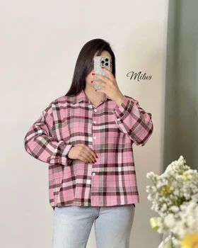 شومیز وارداتی چهارخانه کیوبی