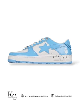 کتانی ویتنامی بیپ استا سفید آبی Bape STA