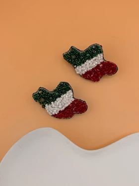 سنجاق سینه دستساز نقشه ایران مدل پرچم