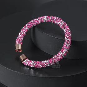 دستبند کریستالی Crystal Bracelet SRG01 (سرخابی)