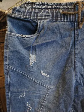 شلوار اسلش جین زاپ‌دار