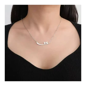 گردنبند عشق جاودانه نقره و زنجیر هدیه ولنتاین نقره 925