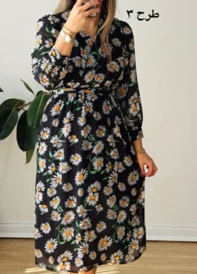 پیراهن حریر سرمه سری 21