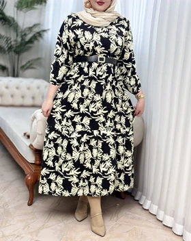 پیراهن نخی گلبرگ 3180