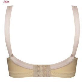 سوتین زنانه طرح برگی درشت مدل بدون فنر کرم کد 5053