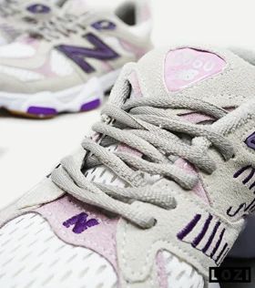 کفش کتانی مردانه و زنانه سفید شیری بنفش NEW BALANCE 9060 مدل 4961