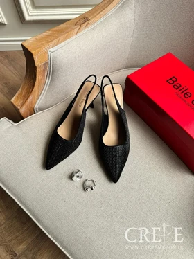 کفش نگین‌دار بغل کش پاشنه 7 سانت