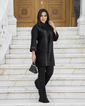 مانتو کتی مخمل پولک دوزی هاله کد 2166