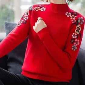 بافت زنانه وارداتی گلدوزی