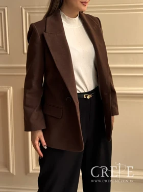 کت یقه بلیزری آستین پاکتی