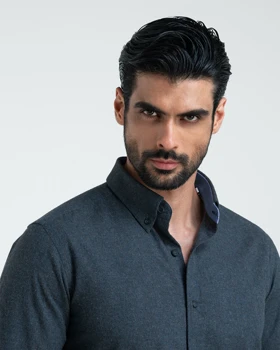 ام کی کالکشن پیراهن آستین بلند mk-23045-navy-blue