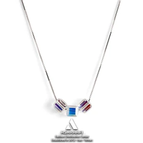 گردنبند سه کریستال سواروسکی Swarovski Cube Crystal Necklace 01