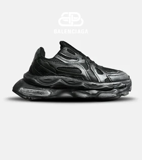 کفش کتانی مردانه و زنانه مشکی خاکستری Balenciaga مدل 7020