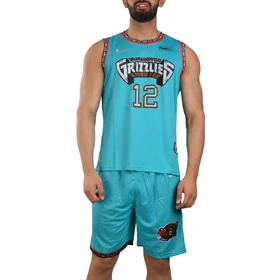 ست رکابی و شلوارک ورزشی مردانه گریزلیز مدل Nike-Dri Fit-0699 فیروزه ای