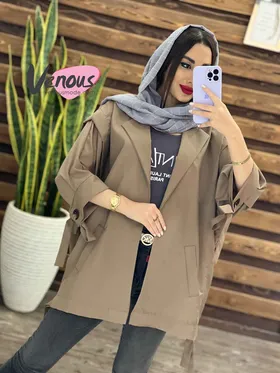 مانتو پانچ آستین حلقه