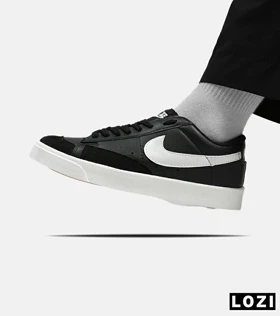 کفش نایک مردانه و زنانه مشکی سفید Nike Blazer Low 77 مدل 5203