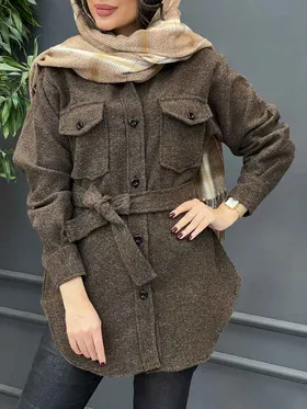 شکت جلو دکمه کمر دار