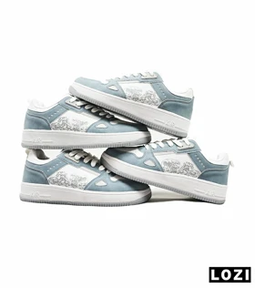 کفش کتانی مردانه سفید آبی NIKE AirForce Draw