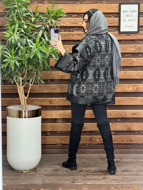 پالتو ترکیبی طرح سنتی