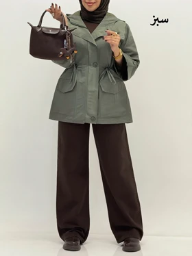 4021-بارانی کلاهدار مانیا (ایراددار)