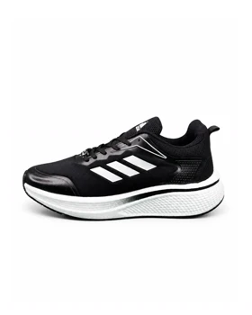 کفش کتانی مردانه بزرگ پا مدل آدیداس زیره بست مشکی سفید ADIDAS