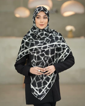 روسری ابریشم ژاکارد قواره 140 30197