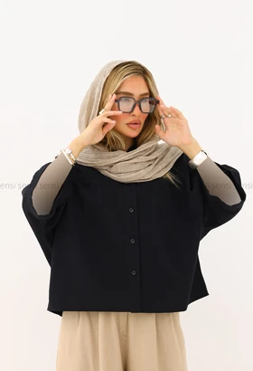 شومیز لینن اورشرت کد1006379