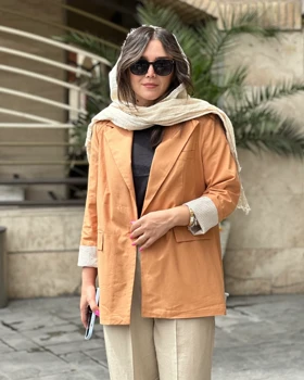 کت لینن با رنگبندی