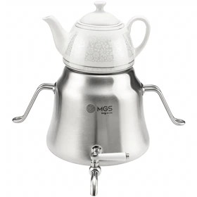 کتری و قوری چینی و استیل کد K41016M