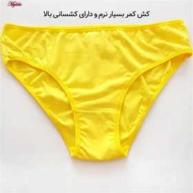 شورت زنانه ماییلدا مدل پنبه‌ای زرد کد 4830