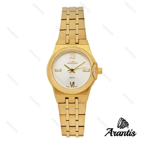 ساعت الکسا 2004z زنانه طلایی صفحه سفید اسمال w-10140