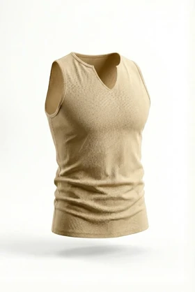 رکابی تنک تاپ یغه کوبایی کرم OLD SCHOOL