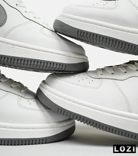 کفش کتانی بزرگ پا سفید طوسی NIKE AIR FORCE