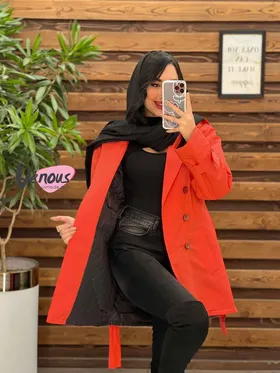 بارانی آستردار پشت ژیله