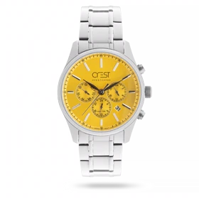 ساعت مچی مردانه کرست بند استیل نقره ای کد Crest 6341/1