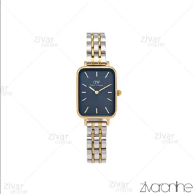 ساعت دنیل ولینگتون زنانه مستطیلی طلایی نقره ای صفحه سرمه ای 107122