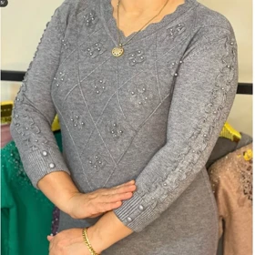 بلوز بافت گپ زنانه ترک مرواریدی