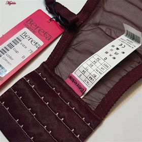 ست شورت و سوتین زنانه برتا مدل فنردار گیپور گل‌دار کد 5134-6043 رنگ زرشکی