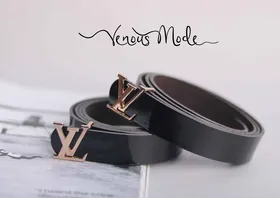 کمربند LV مشکی ورنی