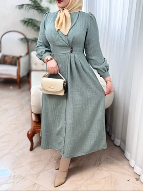 پیراهن مانتویی بلند 3173