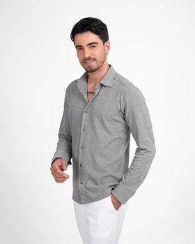 ام کی کالکشن پیراهن آستین بلند mk-6033-gray