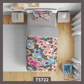 روتختی کودک طرح خرگوش رنگین کمانی مدل T5722