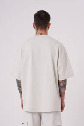 تیشرت مردانه Machinist Dollar Basic Oversize Grey M1965
