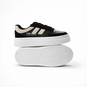 کفش کتانی ونس زارا مشکی کرم کد 295131