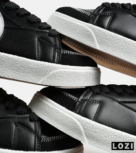 کفش نایک مردانه و زنانه مشکی سفید Nike Blazer Low 77 Jumbo