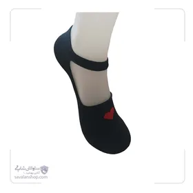 جوراب کالج بنددار دخترانه طرح تک قلب