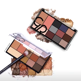 پالت چندکاره صورت و چشم پودری 12 رنگ گلدن رز City Style شماره 01 و 02