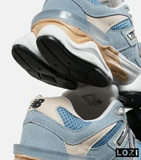 کفش کتانی مردانه و زنانه آبی کرم NEW BALANCE 9060 مدل 7105